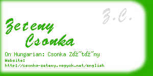 zeteny csonka business card